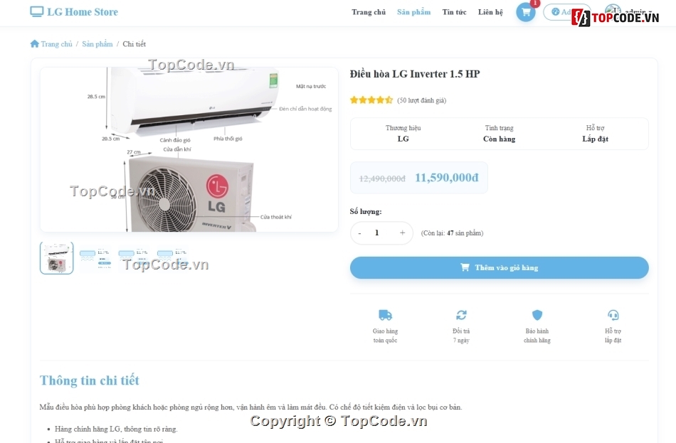 điện máy,bán website,web bán điện máy